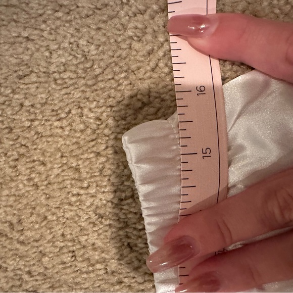 White Silky Satin Pajamas - Picture 7 of 7